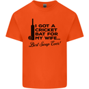 A Cricket Bat for My Wife Best Swap Ever! Mens Cotton T-Shirt Tee Top Orange