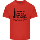 A Cricket Bat for My Wife Best Swap Ever! Mens Cotton T-Shirt Tee Top Red