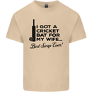 A Cricket Bat for My Wife Best Swap Ever! Mens Cotton T-Shirt Tee Top Sand