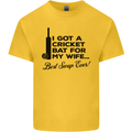 A Cricket Bat for My Wife Best Swap Ever! Mens Cotton T-Shirt Tee Top Yellow