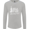 A Cricket Bat for My Wife Best Swap Ever! Mens Long Sleeve T-Shirt Sports Grey