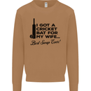 A Cricket Bat for My Wife Best Swap Ever! Mens Sweatshirt Jumper Caramel Latte