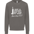 A Cricket Bat for My Wife Best Swap Ever! Mens Sweatshirt Jumper Charcoal