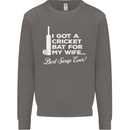 A Cricket Bat for My Wife Best Swap Ever! Mens Sweatshirt Jumper Charcoal