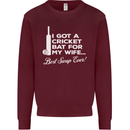 A Cricket Bat for My Wife Best Swap Ever! Mens Sweatshirt Jumper Maroon