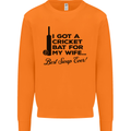 A Cricket Bat for My Wife Best Swap Ever! Mens Sweatshirt Jumper Orange