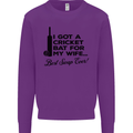 A Cricket Bat for My Wife Best Swap Ever! Mens Sweatshirt Jumper Purple