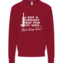 A Cricket Bat for My Wife Best Swap Ever! Mens Sweatshirt Jumper Red