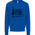 A Cricket Bat for My Wife Best Swap Ever! Mens Sweatshirt Jumper Royal Blue