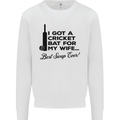 A Cricket Bat for My Wife Best Swap Ever! Mens Sweatshirt Jumper White