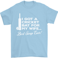 A Cricket Bat for My Wife Best Swap Ever! Mens T-Shirt Cotton Gildan Light Blue