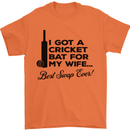 A Cricket Bat for My Wife Best Swap Ever! Mens T-Shirt Cotton Gildan Orange