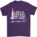 A Cricket Bat for My Wife Best Swap Ever! Mens T-Shirt Cotton Gildan Purple