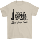 A Cricket Bat for My Wife Best Swap Ever! Mens T-Shirt Cotton Gildan Sand
