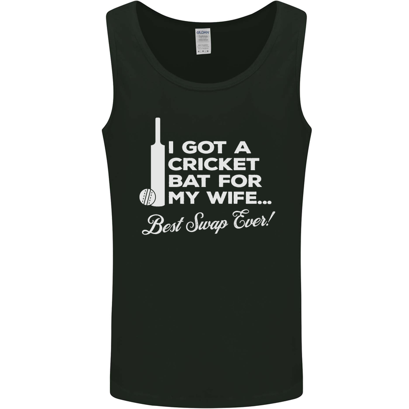 A Cricket Bat for My Wife Best Swap Ever! Mens Vest Tank Top Black