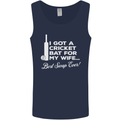 A Cricket Bat for My Wife Best Swap Ever! Mens Vest Tank Top Navy Blue