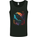A Crow With a Fantasy Moon Mens Vest Tank Top Black