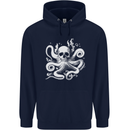 A Cthulhu Kraken Octopus Mythology Childrens Kids Hoodie Navy Blue
