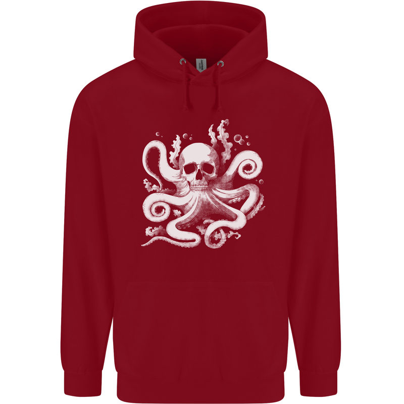 A Cthulhu Kraken Octopus Mythology Childrens Kids Hoodie Red