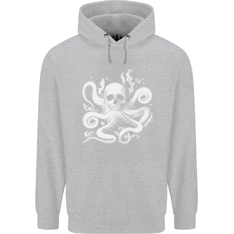 A Cthulhu Kraken Octopus Mythology Childrens Kids Hoodie Sports Grey