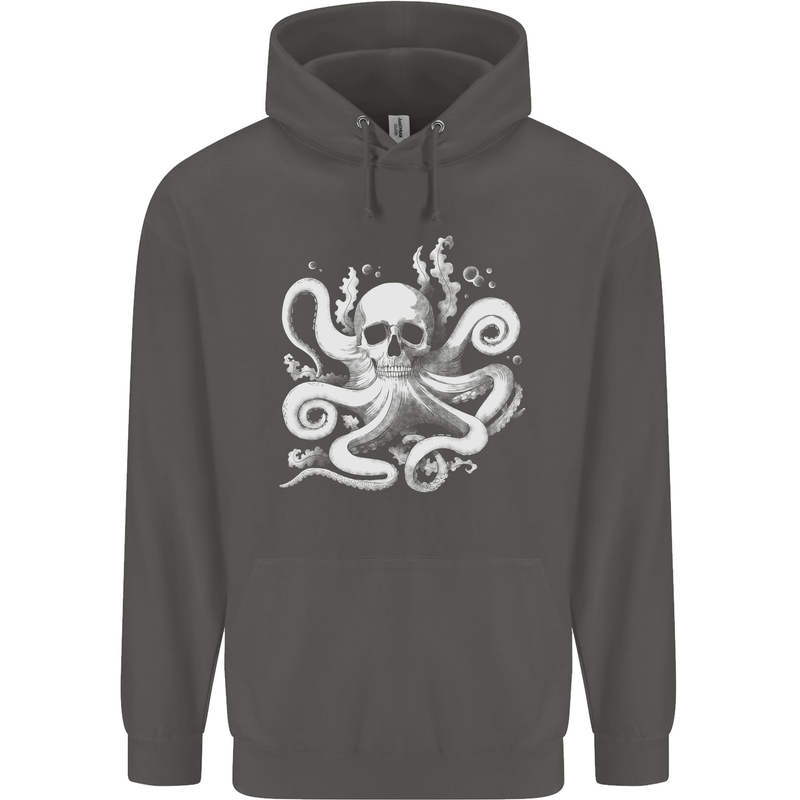 A Cthulhu Kraken Octopus Mythology Childrens Kids Hoodie Storm Grey