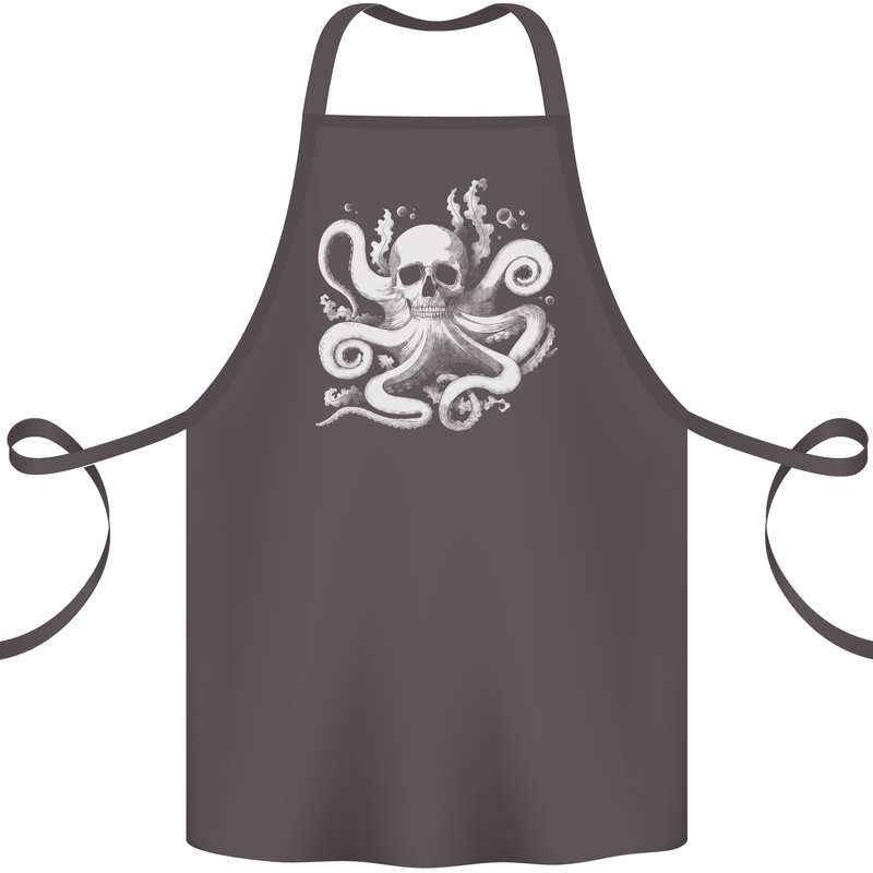 A Cthulhu Kraken Octopus Mythology Cotton Apron 100% Organic Dark Grey
