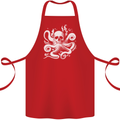 A Cthulhu Kraken Octopus Mythology Cotton Apron 100% Organic Red