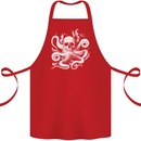 A Cthulhu Kraken Octopus Mythology Cotton Apron 100% Organic Red