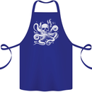 A Cthulhu Kraken Octopus Mythology Cotton Apron 100% Organic Royal Blue