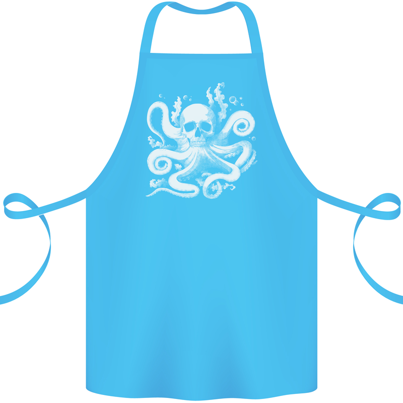 A Cthulhu Kraken Octopus Mythology Cotton Apron 100% Organic Turquoise