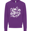 A Cthulhu Kraken Octopus Mythology Kids Sweatshirt Jumper Purple