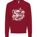 A Cthulhu Kraken Octopus Mythology Kids Sweatshirt Jumper Red