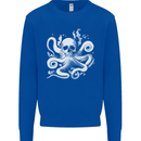 A Cthulhu Kraken Octopus Mythology Kids Sweatshirt Jumper Royal Blue