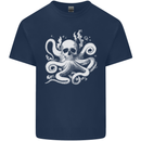 A Cthulhu Kraken Octopus Mythology Kids T-Shirt Childrens Navy Blue