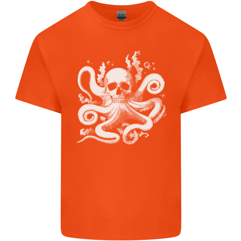 A Cthulhu Kraken Octopus Mythology Kids T-Shirt Childrens Orange