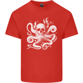 A Cthulhu Kraken Octopus Mythology Kids T-Shirt Childrens Red