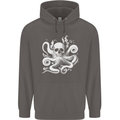 A Cthulhu Kraken Octopus Mythology Mens 80% Cotton Hoodie Charcoal