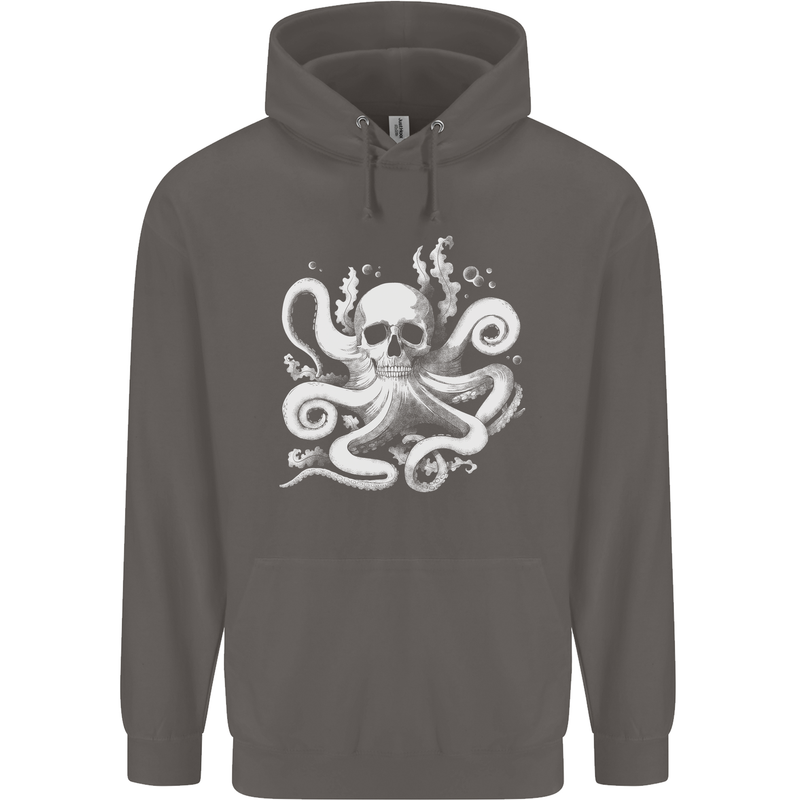 A Cthulhu Kraken Octopus Mythology Mens 80% Cotton Hoodie Charcoal
