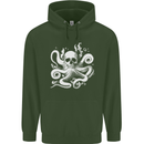 A Cthulhu Kraken Octopus Mythology Mens 80% Cotton Hoodie Forest Green