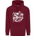 A Cthulhu Kraken Octopus Mythology Mens 80% Cotton Hoodie Maroon