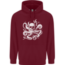 A Cthulhu Kraken Octopus Mythology Mens 80% Cotton Hoodie Maroon