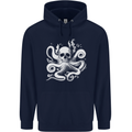 A Cthulhu Kraken Octopus Mythology Mens 80% Cotton Hoodie Navy Blue