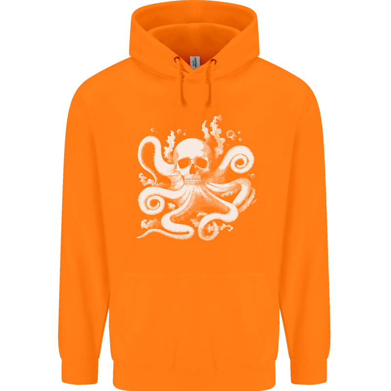 A Cthulhu Kraken Octopus Mythology Mens 80% Cotton Hoodie Orange