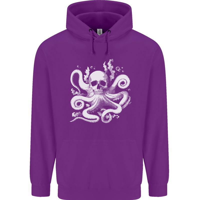 A Cthulhu Kraken Octopus Mythology Mens 80% Cotton Hoodie Purple