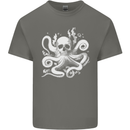 A Cthulhu Kraken Octopus Mythology Mens Cotton T-Shirt Tee Top Charcoal