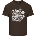 A Cthulhu Kraken Octopus Mythology Mens Cotton T-Shirt Tee Top Dark Chocolate