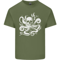 A Cthulhu Kraken Octopus Mythology Mens Cotton T-Shirt Tee Top Military Green