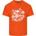 A Cthulhu Kraken Octopus Mythology Mens Cotton T-Shirt Tee Top Orange