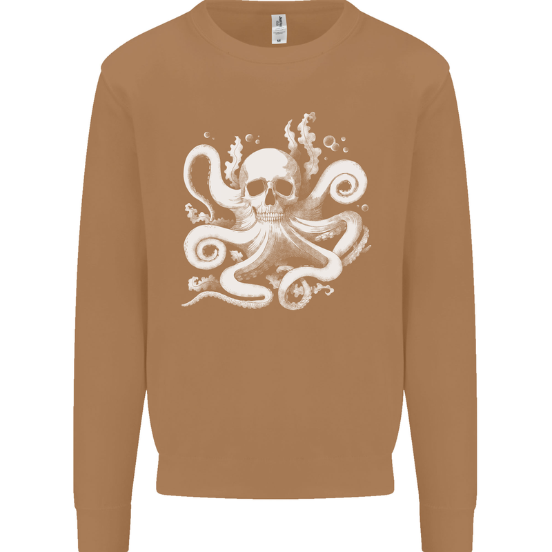 A Cthulhu Kraken Octopus Mythology Mens Sweatshirt Jumper Caramel Latte