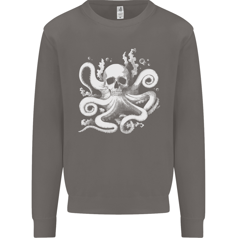 A Cthulhu Kraken Octopus Mythology Mens Sweatshirt Jumper Charcoal